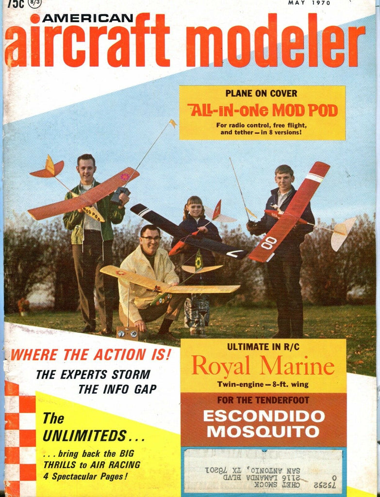 American Aircraft Modeler Magazine May 1970 Mod Pod VG w/ML 040617nonjhe