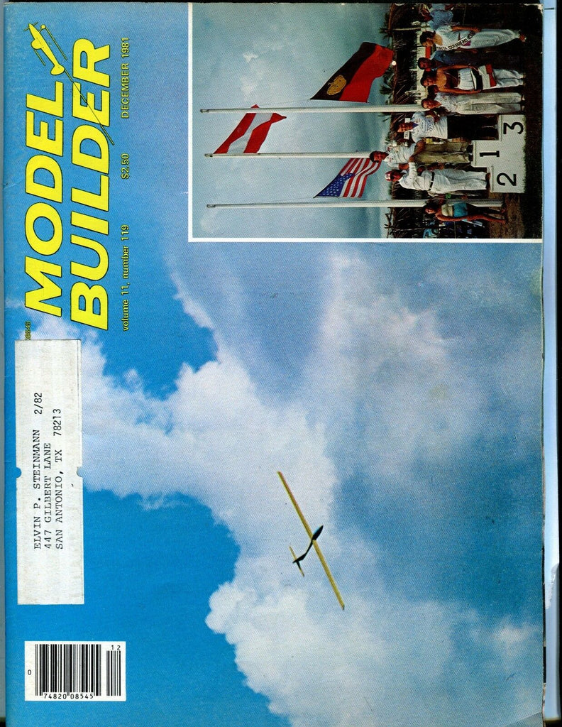 Model Builder Magazine December 1981 F3B Sailplane EX w/ML 041417nonjhe