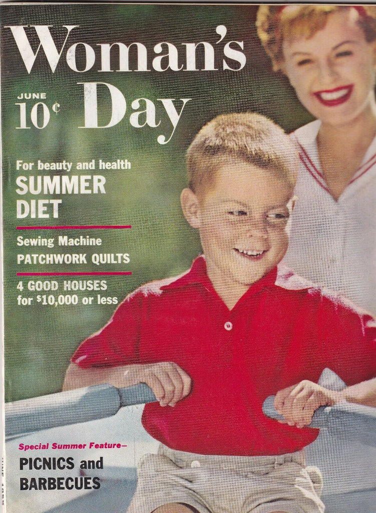 Woman's Day Magazine Summer Diets & Patchwork Quilts June 1959 100719nonr