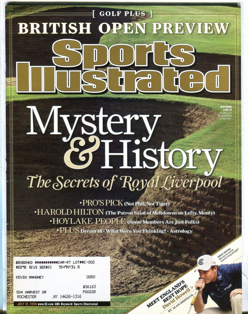 Sports Illustrated Magazine July 18 2006 British Open EX w/ML 030817nonjhe