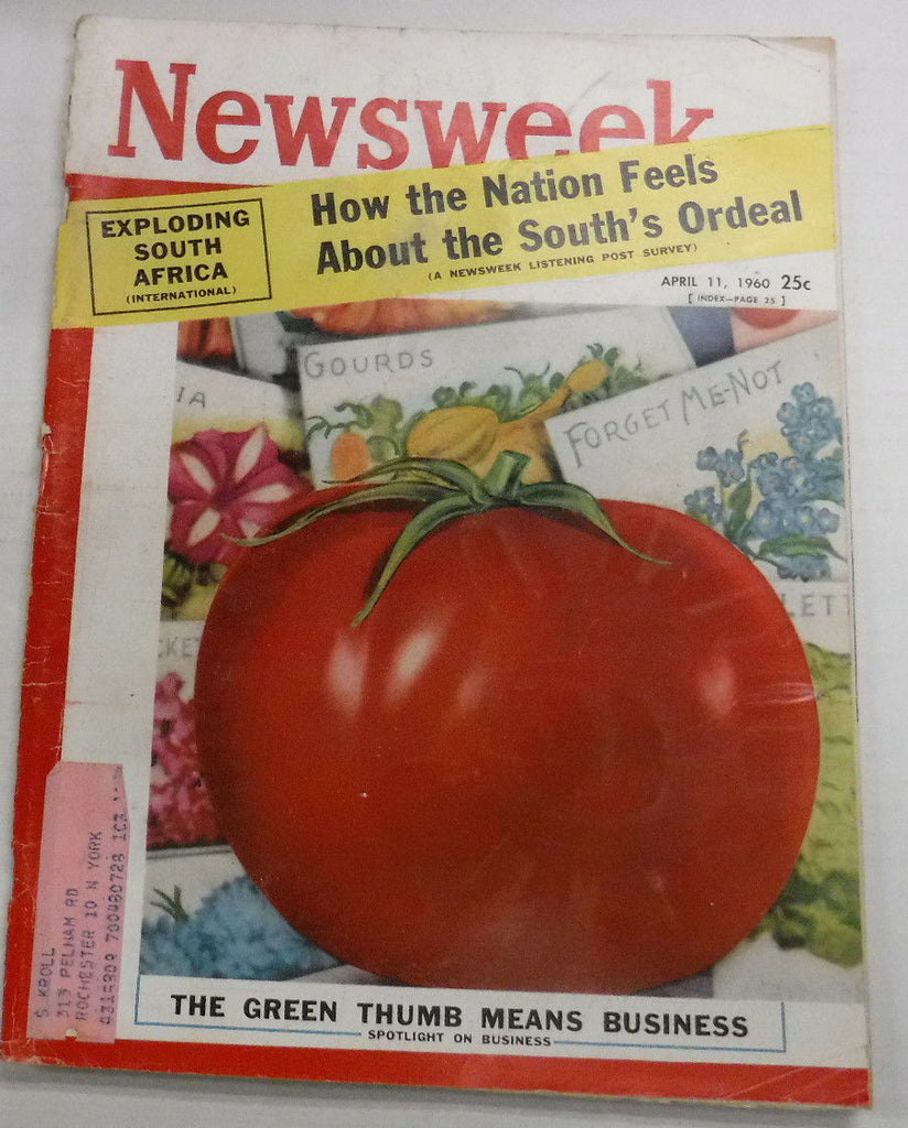 Newsweek Magazine The Souths Ordeal April 11, 1960 100716R2