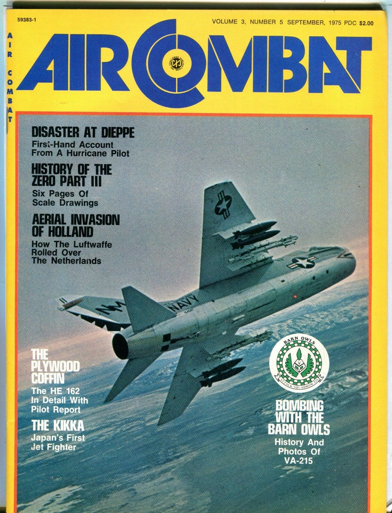 Air Combat Magazine September 1975 Barn Owls EX No ML 111916jhe
