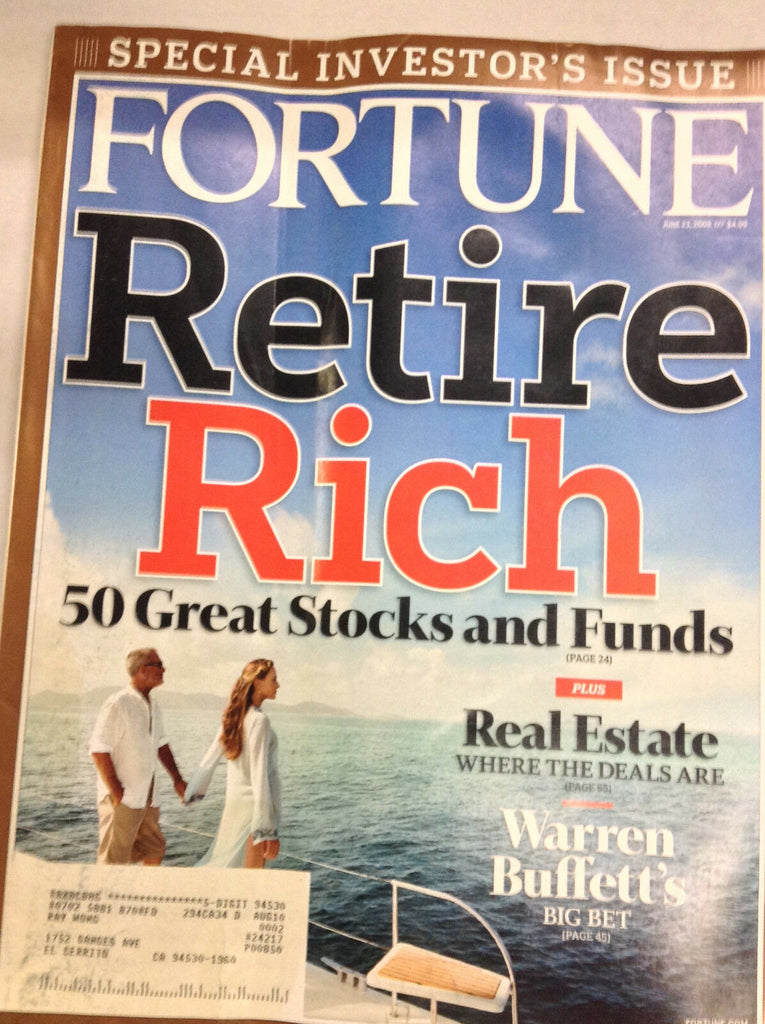Fortune Magazine Retire Rich 50 Great Stocks June 23, 2008 062017nonr