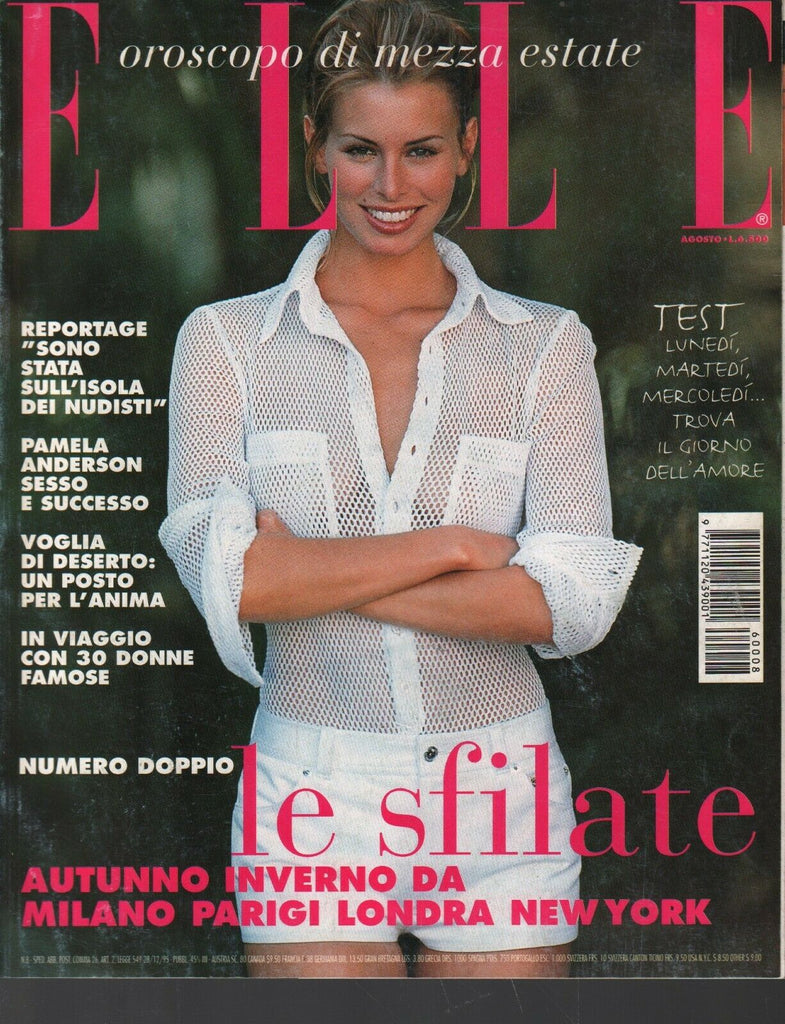 Elle Italian Fashion Magazine August 1996 Niki Taylor Pamela Anderson –  mr-magazine-hobby