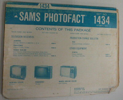 Sams Photofact Magazine RCA & Zenith & Panasonic No.1434 October 1974 022515r