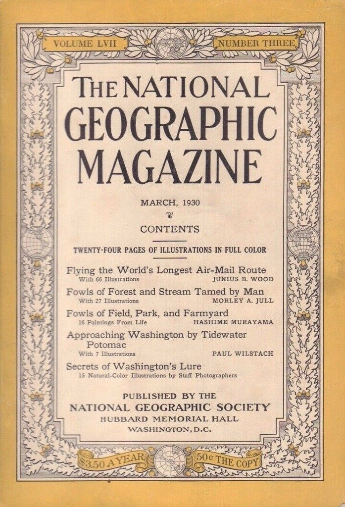 National Geographic March 1930 Secrets of Washington's Lure 020717DBE