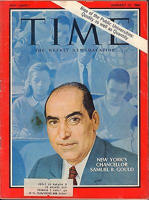 Time Magazine January 12 1968 Samuel B. Gould w/ML VG 090816DBE