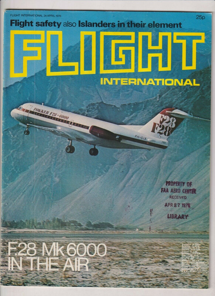 Flight International Mag F-28 MK6000 In The Air April 24, 1976 022120nonr