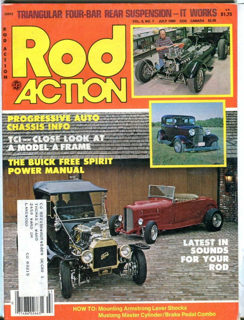 Rod Action Magazine July 1980 Model A Frame EX w/ML 031317nonjhe
