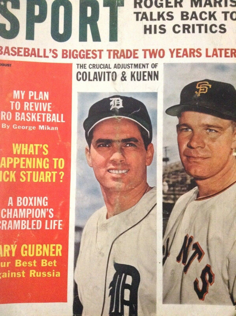 Sport Magazine Colavito & Kuenn August 1962 120818nonrh