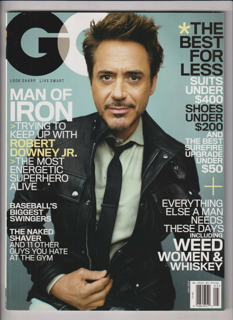 GQ Magazine Robert Downey Jr. The Best For Less May 2013 032420nonrh