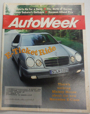 Autoweek Magazine E-Ticket Ride August 1995 072415R