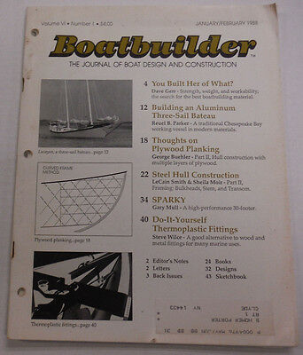 Boatbuilder Magazine Building Aluminum Three Sail Bateau February 1988 011615R
