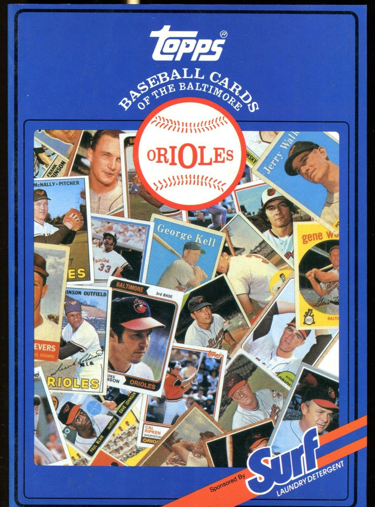 Topps Baseball Cards Of The Baltimore Orioles Book 1987 Surf EX 013117jhe