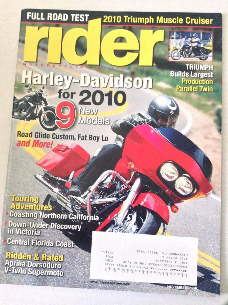 Rider Magazine Harley Davidson 9 New Models November 2009 051117nonrh2
