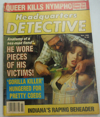 Headquarters Detective Magazine Gorilla Killer November 1984 062215R