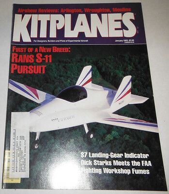 Kitplanes Magazine Rans S-11 Pursuit January 1993 080514R1