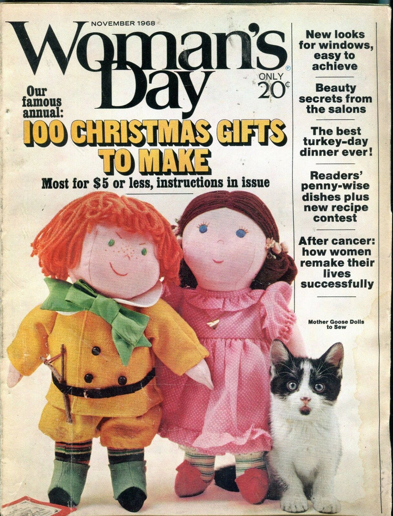 Woman's Day Magazine November 1968 Christmas Gifts To Make EX NO ML 091316jhe
