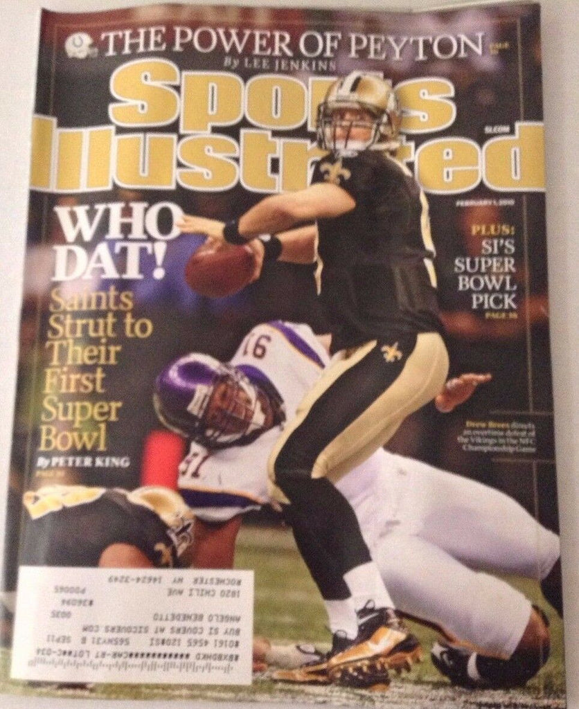 Sports Illustrated Magazine Drew Brees Vikings February 1, 2010 072917nonrh