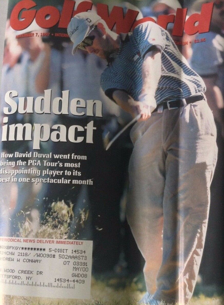 Golf World Magazine David Duval PGA Tour November 7, 1997 072417nonrh