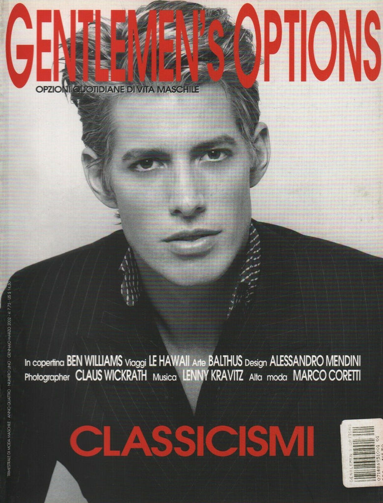 Gentleman's Options Italian Men's Fashion Jan/March 2002 Ben Williams 030420AME2