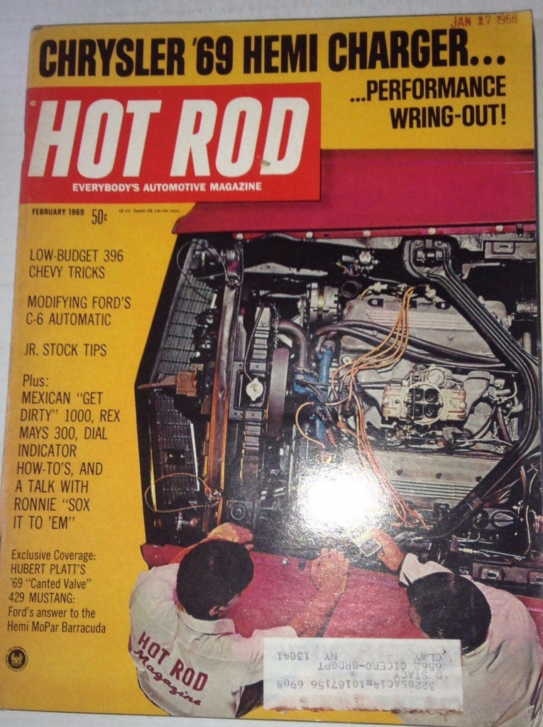Hot Rod Magazine Chrysler '69 Hemi Charger February 1969 042717nonrh