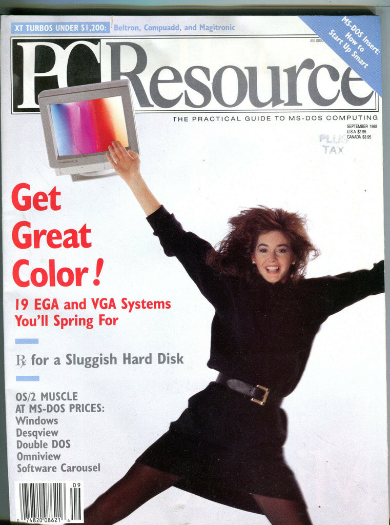 PC Resource Magazine September 1988 Get Great Color! EX 082416jhe