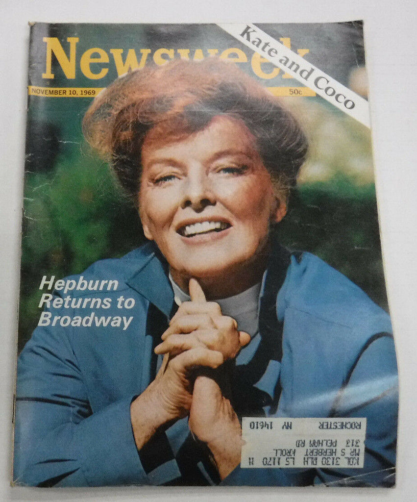 Newsweek Magazine Katherine Hepburn Kate And Coco November 1969 VINTAGE 093016R