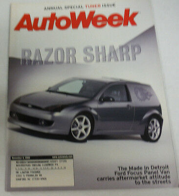Autoweek Magazine Razor Sharp Ford Focus November 2000 080714R