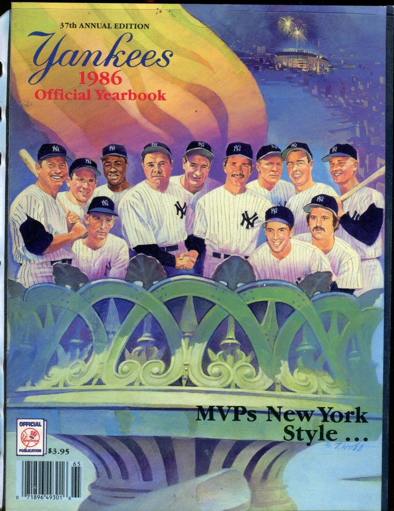 1986 New York Yankees Yearbook EX 012817jhe