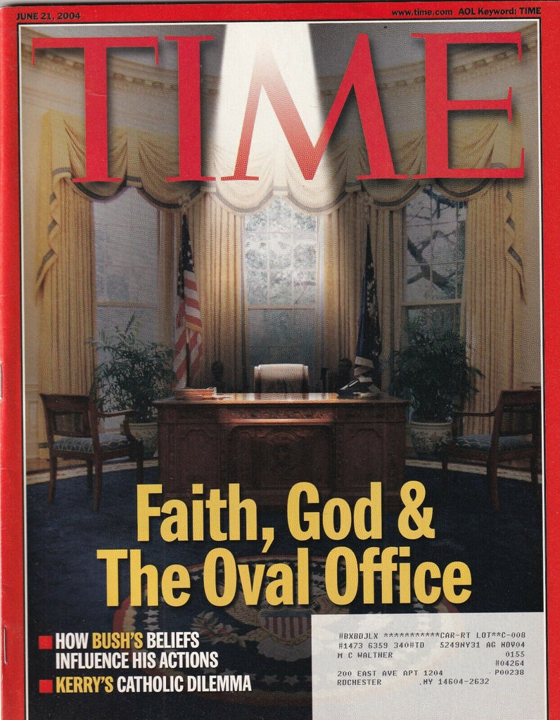 Time Mag Faith, God & The White House June 21, 2004 102219nonr
