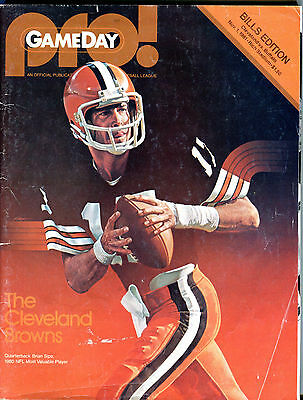 GameDay Pro! Bills Vs. Browns Nov. 1, 1981 Brian Sipe VG 010816jhe