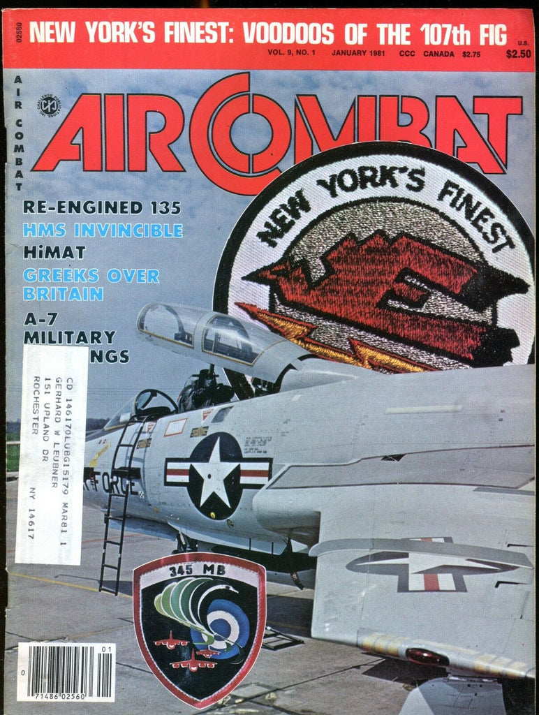 Air Combat Magazine January 1981 HiMat EX w/ML 122916jhe