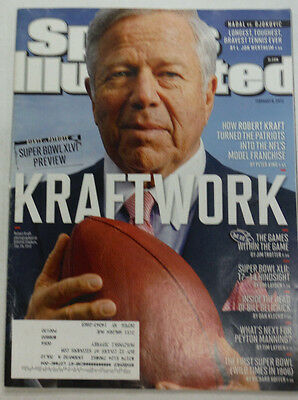 Sports Illustrated Magazine Robert Kraft & Super Bowl XLII February 2012 051615R