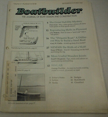 Boatbuilder Magazine The Great Stability Mystery September/October 1987 072814R