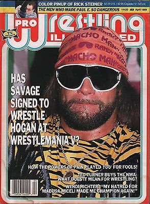 Pro Wrestling Illustrated April 1989 Randy Savage, Hulk Hogan VG 122315DBE