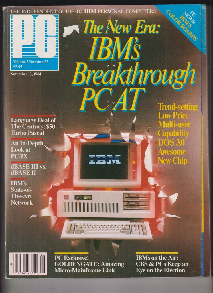 PC Magazine IBM's Breakthrough PC AT Vol.3 No.22 November 13, 1984 120619nonr