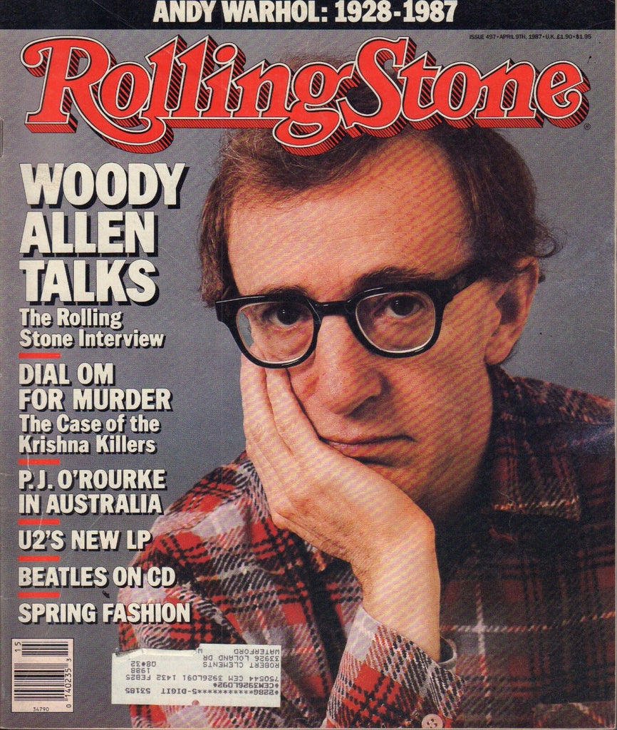 Rolling Stone April 9 1987 Woody Allen, P.J. O'Rourke w/ML VG 122816DBE