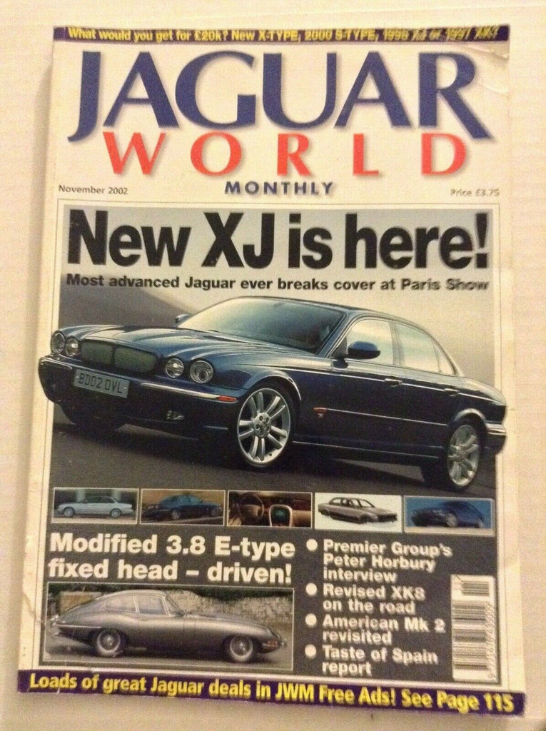 Jaguar World Magazine New XJ & E-type Fixed Head November 2002 062019nonrh