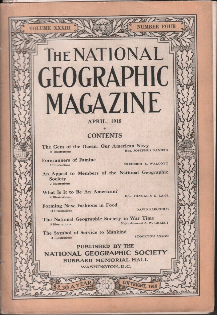 National Geographic Magazine April 1918 Forerunners of Famine 020617DBE2