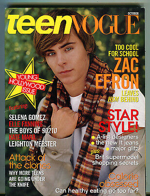 Teen Vogue Magazine October 2008 Zac Efron EX 071216jhe