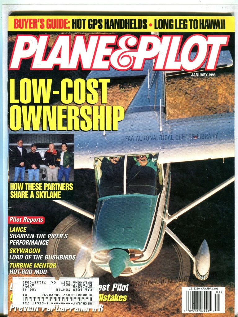 Plane & Pilot Magazine January 1998 Lance Piper EX w/ML FAA Library 101716jhe