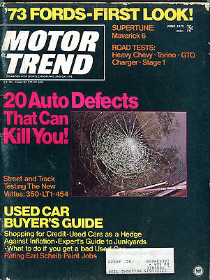 Motor Trend Magazine June 1972 Used Car Buyers Guide VGEX 020816jhe