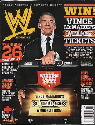 WWE magazine March 2010 Vince McMahon w/Poster EX 121015DBE