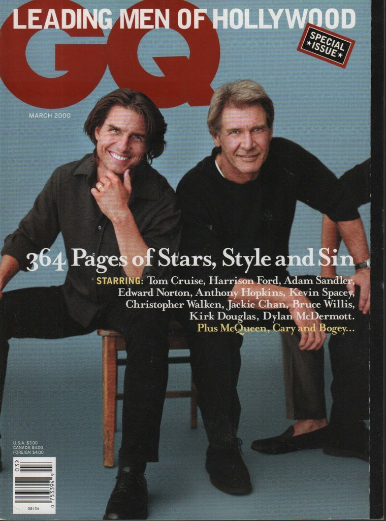 GQ Magazine March 2000 Tom Cruise Harrison Ford Edward Norton 081518DBE