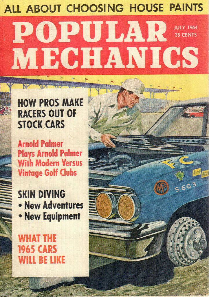 Popular Mechanics July 1964 Arnold Palmer john Holman 032420DBE
