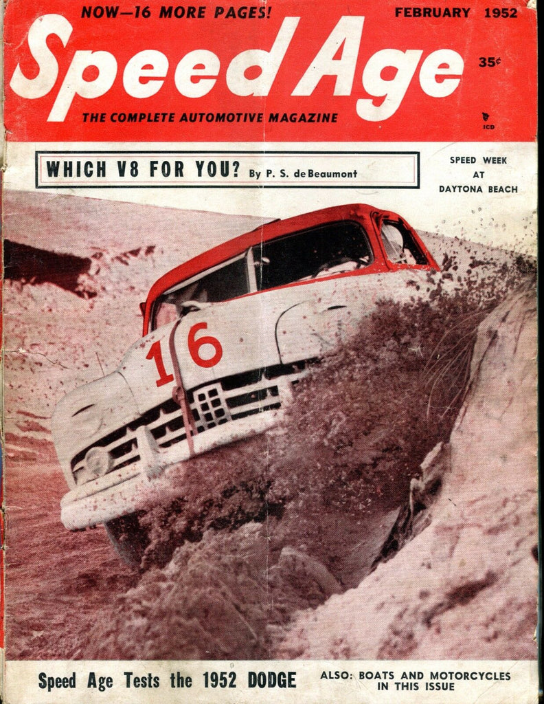 Speed Age Magazine February 1952 Dodge V8 GD No ML 052117nonjhe