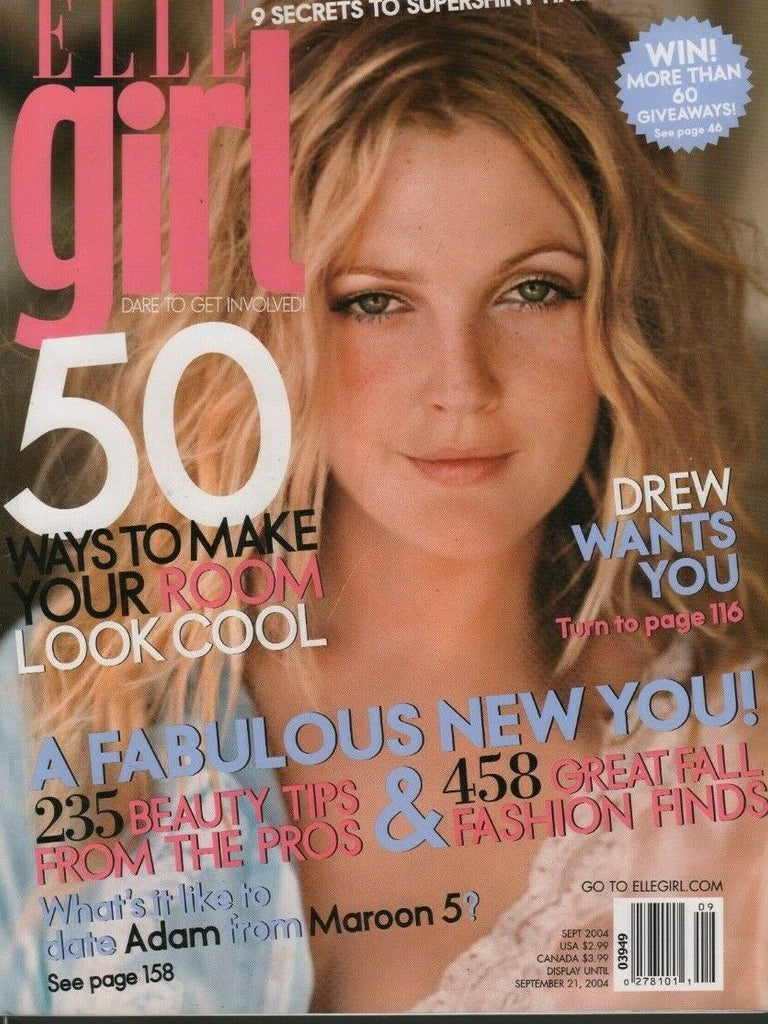 Elle Girl September 2004 Drew Barrymore Adam Levine Sean Faris 062819DBE