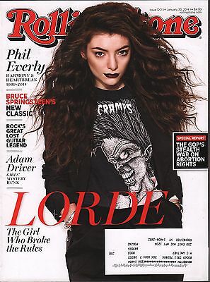 Rolling Stone January 30 2014 Lorde w/ML EX 121815DBE