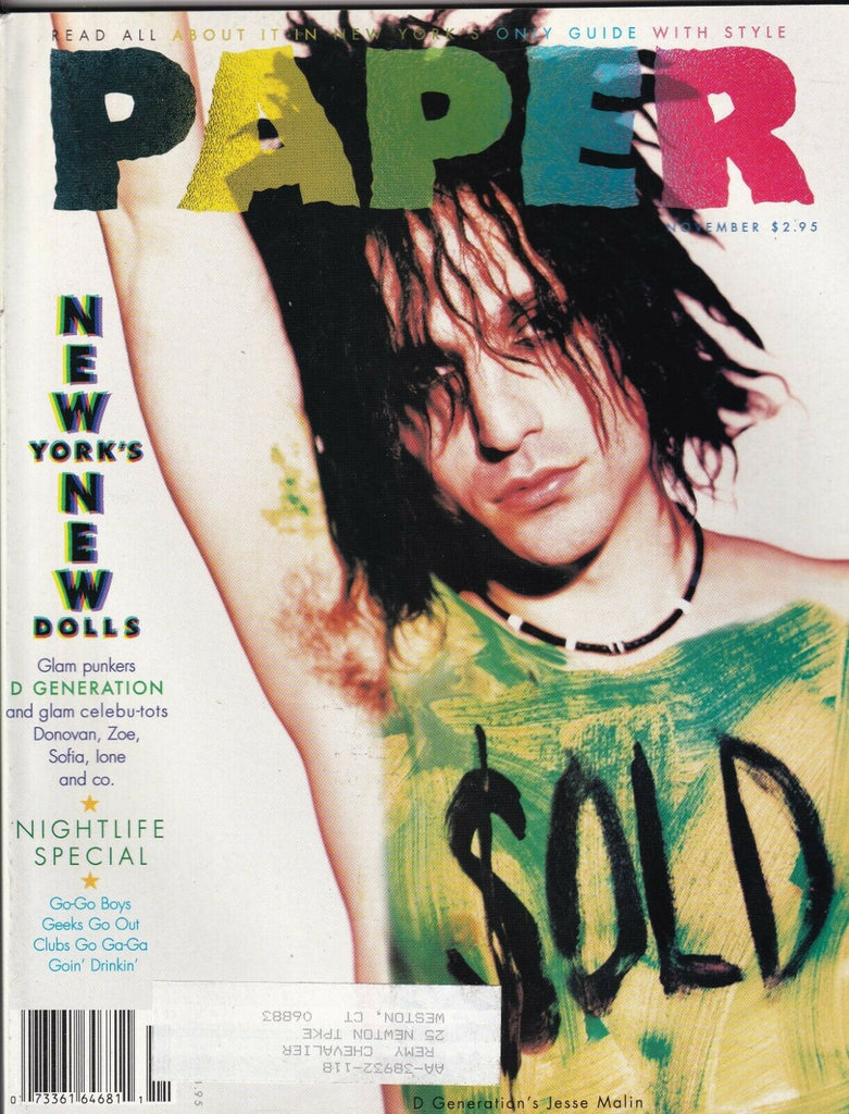 Paper Magazine D Generation Donovan, Zoe, Sofia November 1994 071519nonr